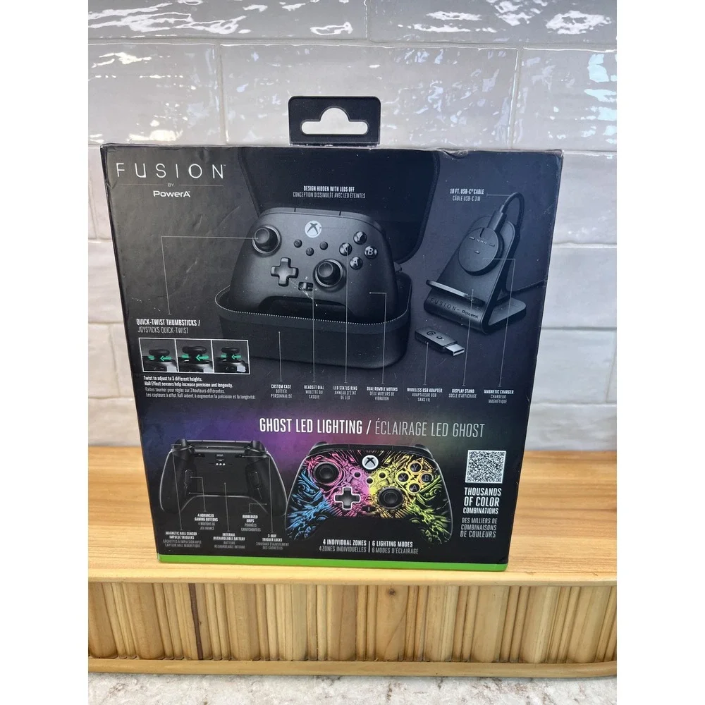 PowerA Fusion Pro Wireless Xbox Controller Ghost RGB Lumectra‎ Series X|S PC